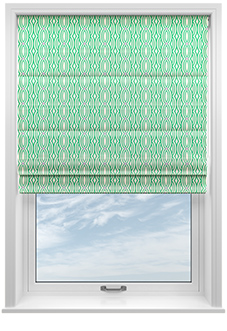 Opulent Scallop, Spearmint - Twist&Fit Roman Blind